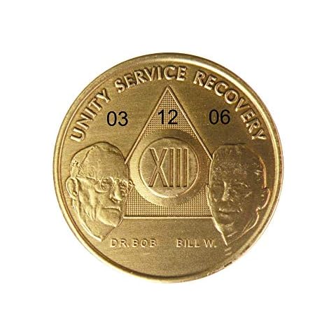 HPRS 13 Year Personalized Custom Engraved Bill & Bob Founders Edition Antique Bronze AA (Alcoholics Anonymous)-Sober-Sobriety-Birthday-Medallion-Chip-Challenge Cover
