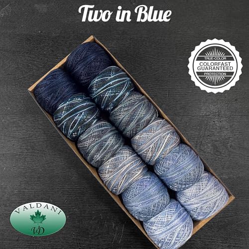 Image of Valdani Pearl Cotton Sz 12 | Two in Blue | 110 Yds /Ball