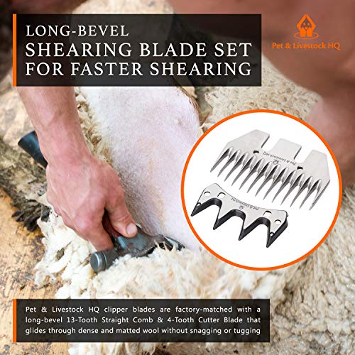 Pet & Livestock HQ | Shearing Blades 380W Sheep Clippers – Replacement for Oster, Lister, Heiniger, Detachable Animal Trimmer Shears for Grooming Goats, Lambs, Llamas, Alpacas Pet & Livestock HQ | Shearing Blades 380W Sheep Clippers – Replacement for Oster, Lister, Heiniger, Detachable Animal Trimmer Shears for Grooming Goats, Lambs, Llamas, Alpacas