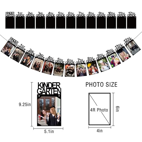 Image of Congrats Grad Photo Banner for Graduation Decorations 2026 2027 | K-12th Picture Banner Senior 2026 Decor for Middle High School College Class of 2026 Graduation Party Decorations Supplies