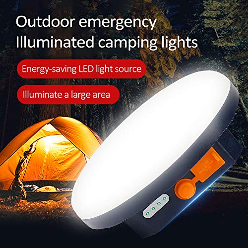 Lâmpada LED portátil para acampamento ao ar livre com lanterna brilhante recarregável USB Lâmpada de
