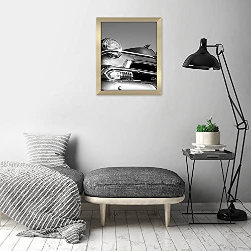 Americanflat 18x24 Poster Frame with Polished Plexiglass - Gold Picture Frame - Wide Photo Frames Made of Engineered Wood for Vertical or Horizontal Wall Display - Epic Collection - Gold
