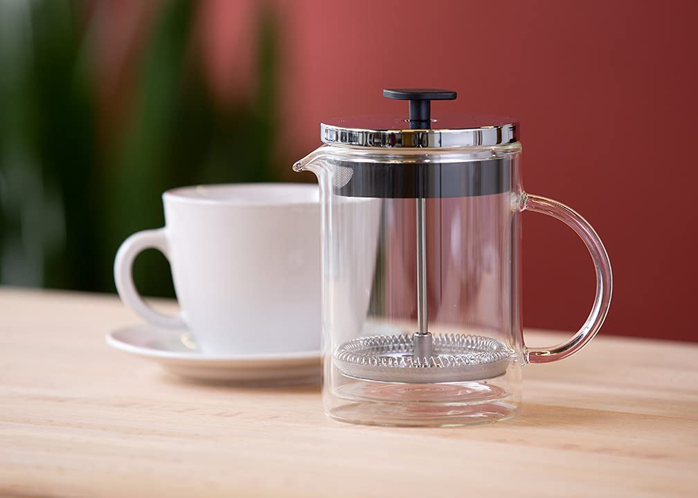 Service Ideas T499SR Double Wall Coffee Press, Glass, Chrome, 20 oz