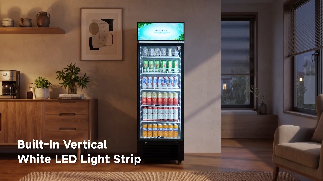 Image of BODEGACOOLER 13.03 Cu.Ft Commercial Beverage Refrigerator,Glass Door Cooler