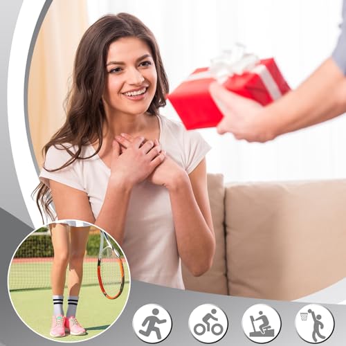 Image of Jspupifip 8 Pair Striped Athletic Crew Socks Running Socks for Men Women | Moisture-Wicking, Soft Stretchy Casual Mid Calf Socks Size 5-8, Breathable Casual Gym Socks