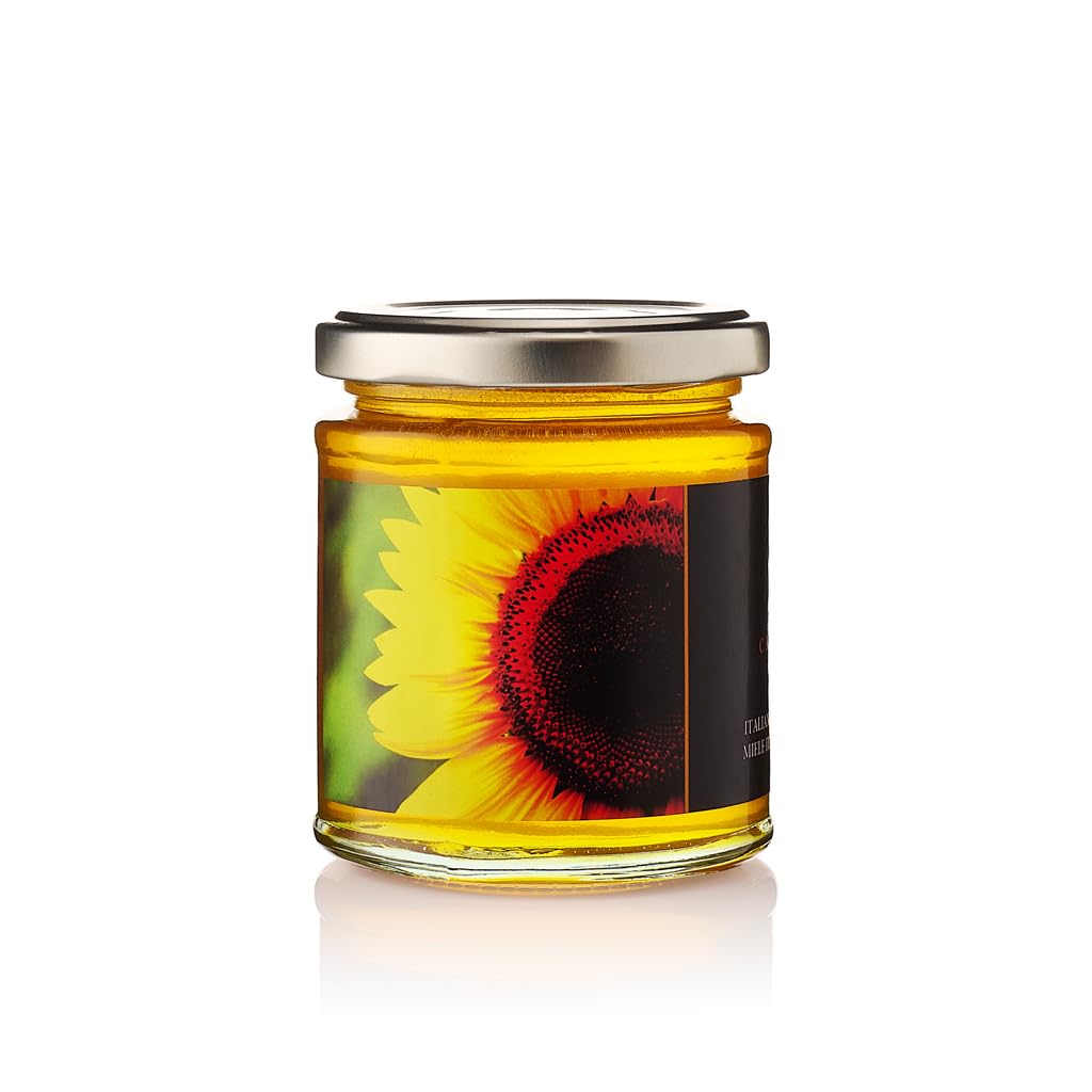 Caravella Fine Food - Set de degustación/Paquete de regalo x 4 - Miel de Acacia 250 gr, Miel de Cerezo 250 gr, Miel de Castaño 250 gr, Miel de girasol 250 gr - Miel 100% italiana pura y natural