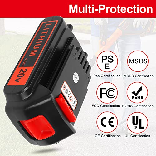 Image of Battery Replacement for Black+ Decker Lithium: 20V 4.0ah Compatible with LBXR20 LBXR2020 LBXR2520 LB2XR20 - Extended Runtime for Cordless Power Tools Drill 1 Pack