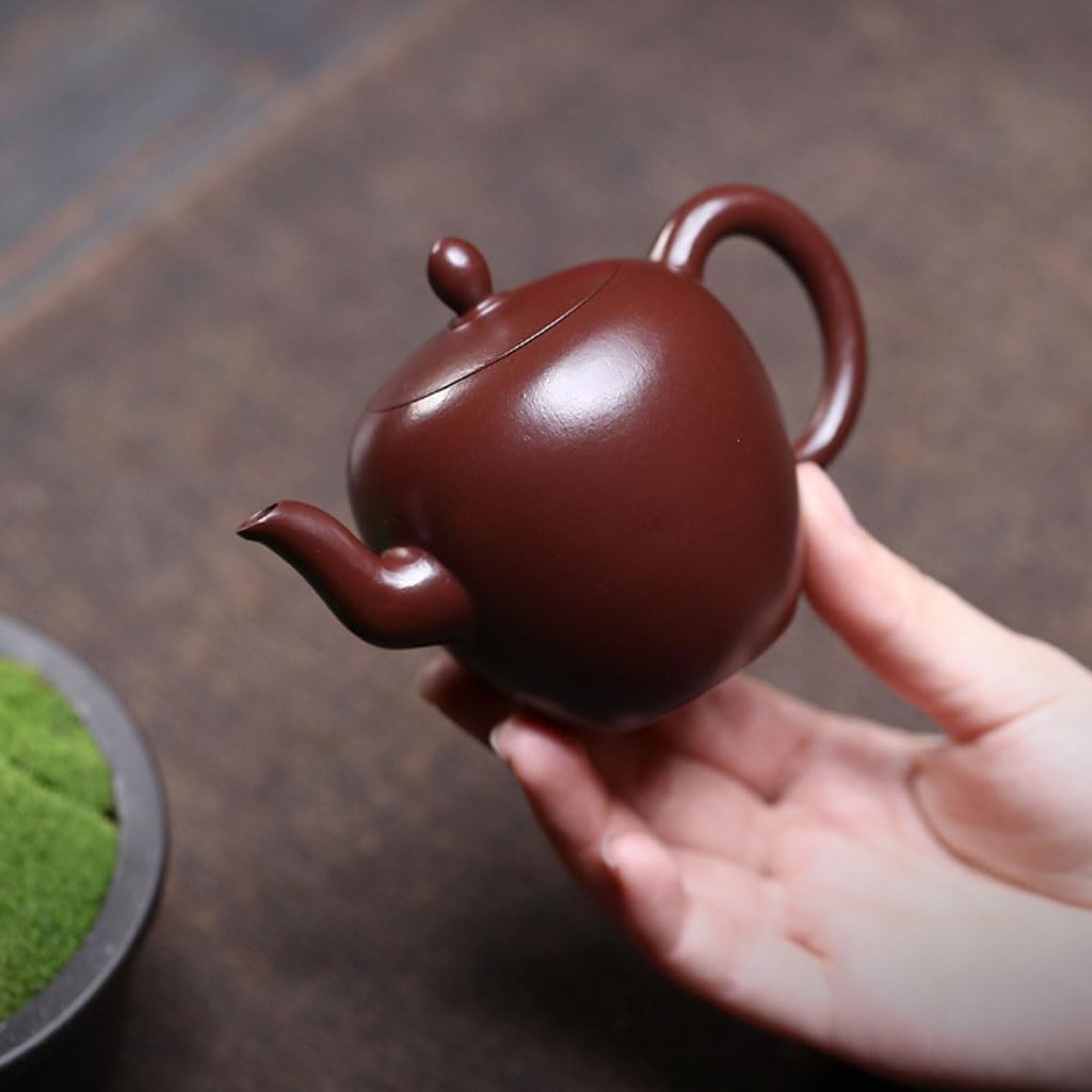 Tetera Infusiones Tetera Pequeña Original De Arcilla Morada Y Roja Con Un Hermoso Hombro, Ideal For El Salón Té En Casa O Una Sola Teapot