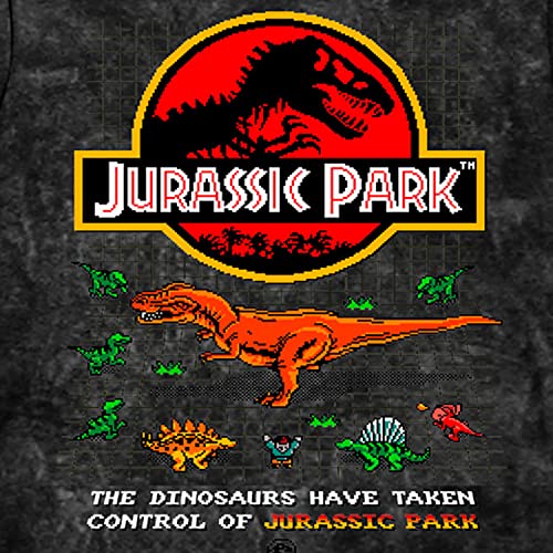Jurassic Park Boys Dinosaur T-Shirt - Juassic World Classic Movie - 8Bit Dinosaur T-Rex Rawr Tie Dye Shirt2