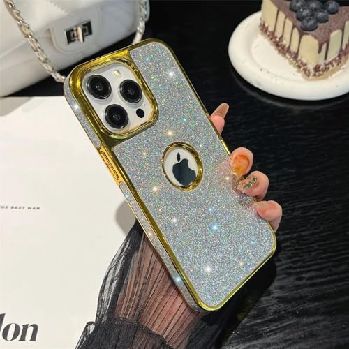 Coque iPhone 11 antichoc argentée pailletée