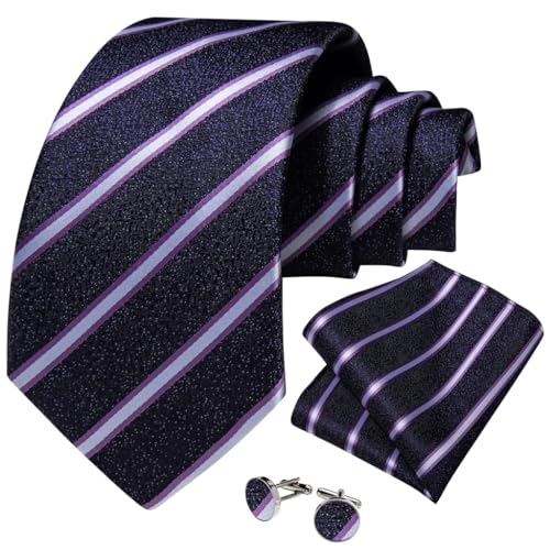 Corbatas de seda rayadas para hombre clásicas 8 cm