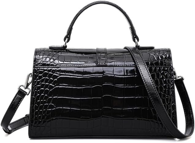 Genuine leather crocodile-patterned women's handbag with removable fine shoulder strap evening bag cashmere wallet - Image 7