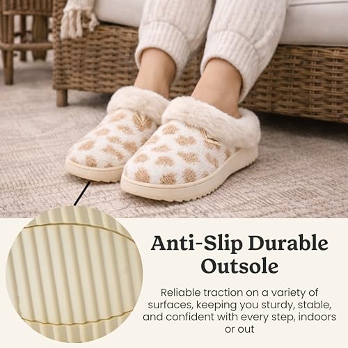 Image of Dearfoams Women's Memory Foam Cozy Soft House Slippers Gifts for Women Hannah Knit Clog House Shoes