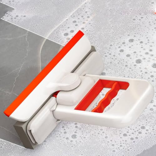 Image of Foldable Mini Wiper Mop|2 in 1 Dry and Wet Cleaning|360 Rotating Wiper Desktop Mop for Kitchen Counter Table Office Desk Car|Self Wringing No Wet Hands|Reusable Microfibre Cleaning Pad
