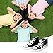Kids Canvas Shoes Low Top and High Top Canvas Sneakers Lace-up Fashion Casual Shoes for Boys and Girls Black/White