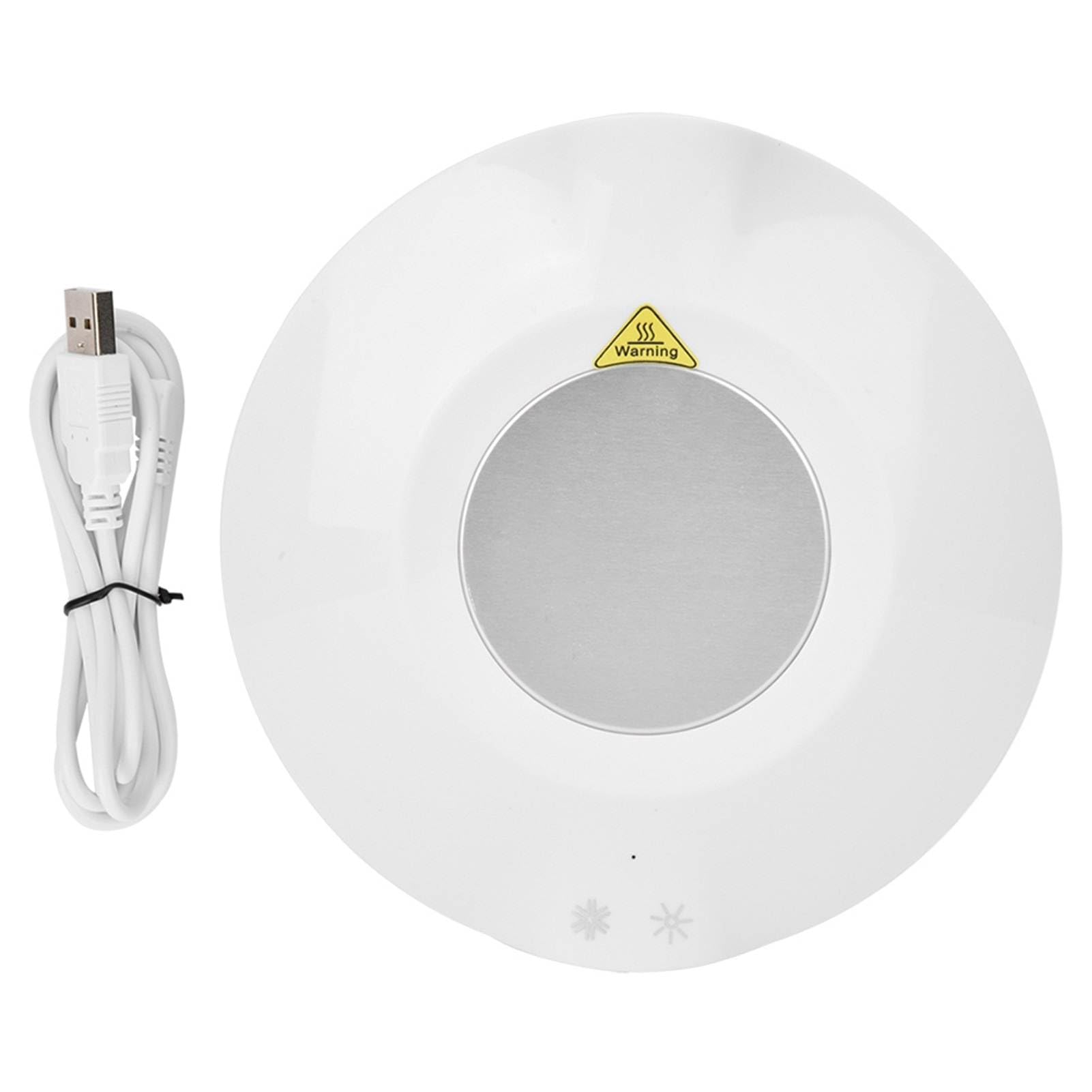 Calefacción y Refrescante Subsiciedad, Subbicadores USB, Tapete de Taza USB, Negro Negro para café, Subbicadores de Calefacción y Doble Uso para café Tibio (White)