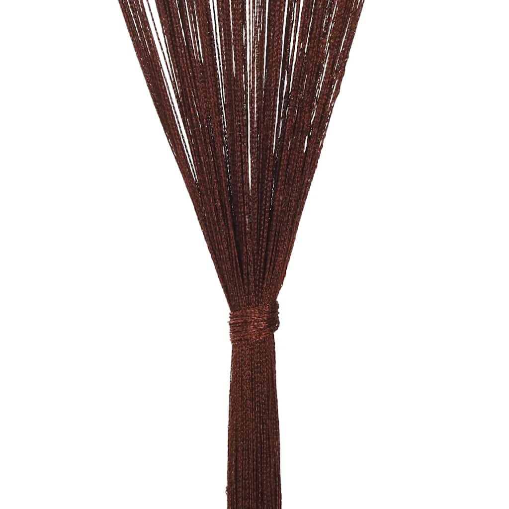 Rideaux à fils 100x250 cm Marron 2 pièces