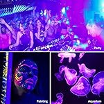 3 Pack 100W LED Black Lights, Blacklight Flood Light with Plug and Switch, 120V IP66 Waterproof Blacklight for Halloween Party, Glow in The Dark, Stage Light, Body Paint, Neon Glow - Image 4