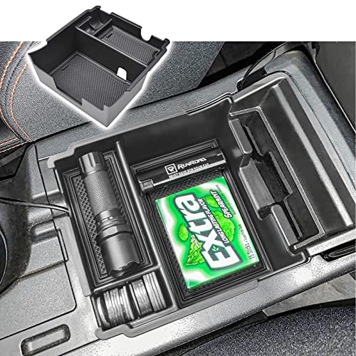RUNROAD Center Console Organizer Tray Compatible with Subaru Crosstrek 2018-2023 and Impreza 2017 2018 2019 2020 2021 2022 2023 Accessories, Armrest Secondary Storage Console Coin Holder, Black