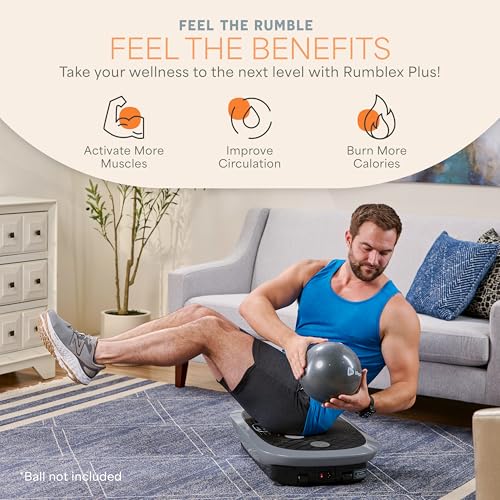 Image of Lifepro 4D Vibration Plate Exercise Machine - Triple Motor, 7 Presets, 60 Speeds Rumblex Plus /Pro Vibrating Platform with Wrist Remote - Whole Body Shaker Vibration Plate for Lymphatic Drainage