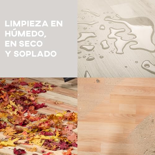 HOMCOM Aspirador en Seco y Húmedo 3 en 1, 1200W, Aspiradora con Función de Soplador, Manguera 2 m, Depósito Inoxidable 20L, Triple Filtro, Boquilla para Suelos y Ranuras, Amarillo - imagen 3