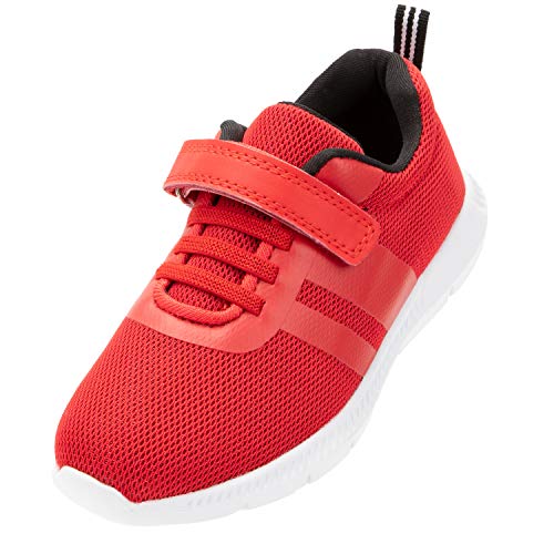 Kids Running Sports Shoes, Breathable Tennis Casual Sneaker for Boys and Girls, Suitable for All Kinds of Indoor and Outdoor Activities (Red, 10)