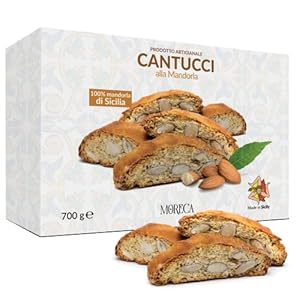 Cantucci met Amandelen, 750 gr in elegante verpakking | Ambachtelijke koekjes met geselecteerde ingrediënten | Moreca, artisanale cantuccini, Siciliaanse zoetigheden, Italiaans gebak