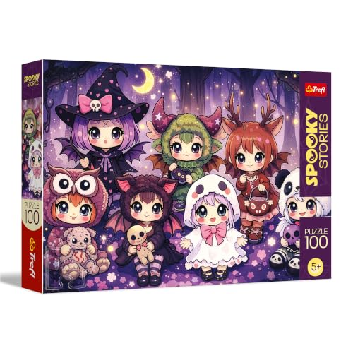 Trefl - Puzzle 100 Teile, Spooky Stories, Die Zauberertruppe des Waldes5+