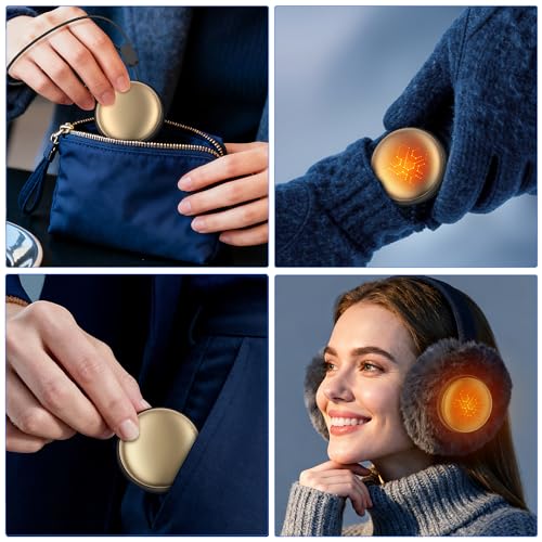 COZOME Handwärmer Elektrisch 2er Set, USB-C 55°C Skiing Camping Geschenk – Ansicht 5