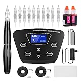 【MEHRERE VERWENDUNGEN OHNE FUSSPEDAL】 Diese Semi-Permanent-Make-up-Maschine eignet sich für die Mikropigmentierung von Augenbrauen/Eyeliner und Hautmanagement wie Hautstraffung, Heilung von Aknenarben und Wundheilung, Verbesserung von Falten und feinen Linien.