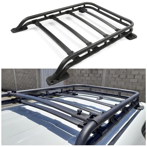 HECASA Roof Rack Basket Compatible with 2010-2023 Toyota 4Runner Sport Utility 4-Door Rooftop Cargo Racks Luggage Carrier Extra Bars Black Powder Coated NN2363