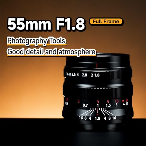 Image of Brightin Star 55mm F1.8 Full Frame Manual Focus MF Large Aperture Prime Standard Fixed Focal Lens, Fit for Canon RF-Mount EOS-RP, R, R5,R7, R6, R3, R10