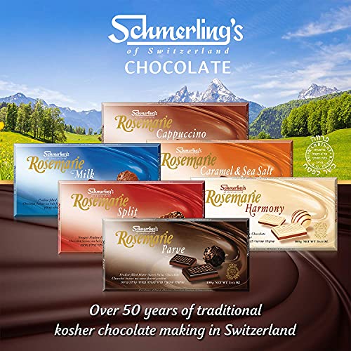Schmerling's Premium Swiss Chocolate - Kosher Chocolate Dark Chocolate Parve Chocolate Kosher For Passover Gluten Free Non Gmo Milk Chocolate Variety 6 Pack #TOP6