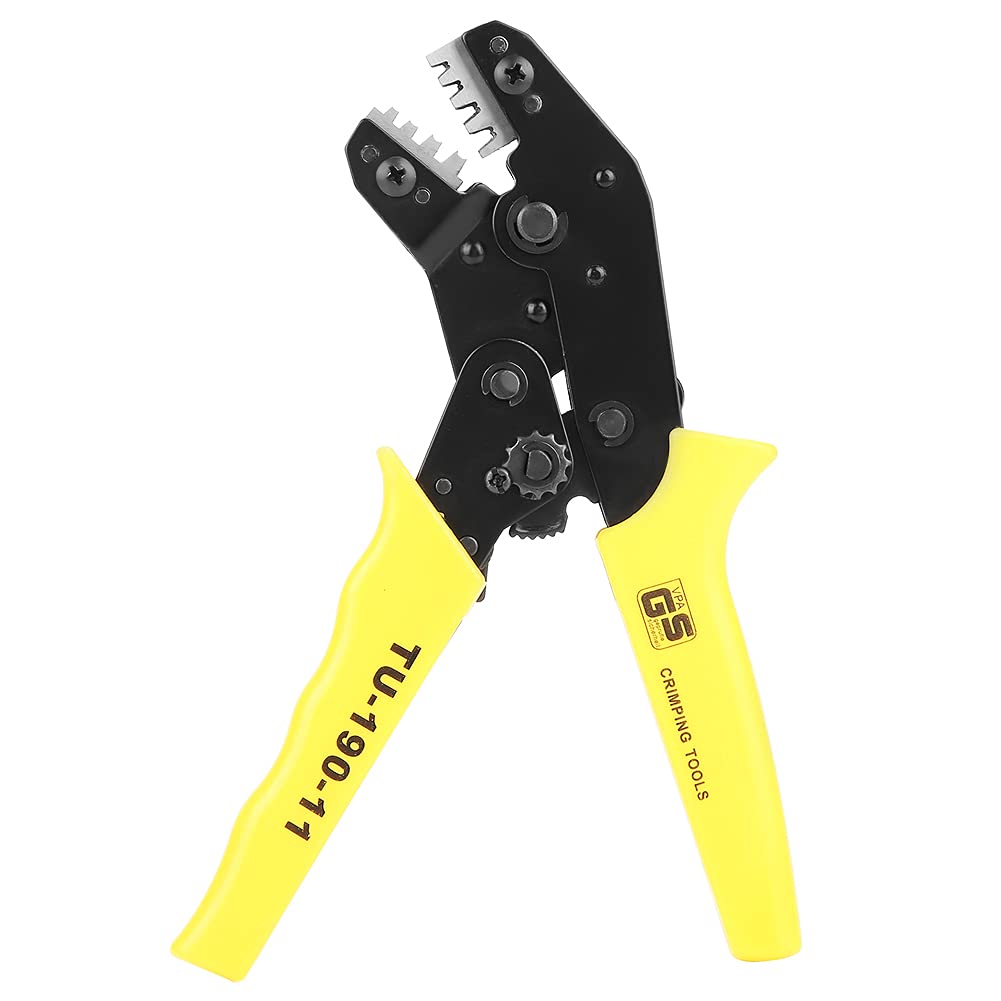 Alicates de engarzado de terminales de acero al cromo vanadio, herramienta de engaste Pelacables para trabajos eléctricos AWG 28 18 con agarre cómodo