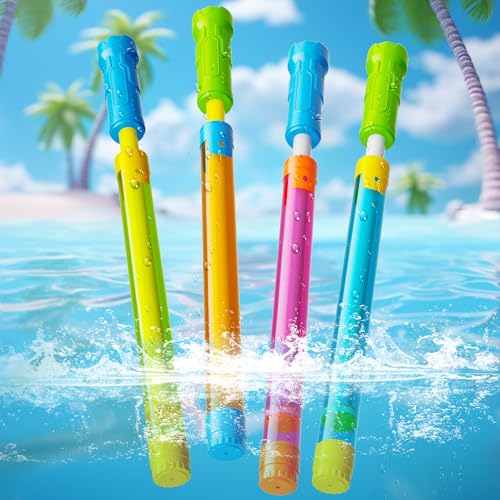 Water Gun Squirt Toys for Kids Adults- 4 Pack Water Blaster 40ft Squirt Gun for Age 3-4-5-8-12 Girls...
