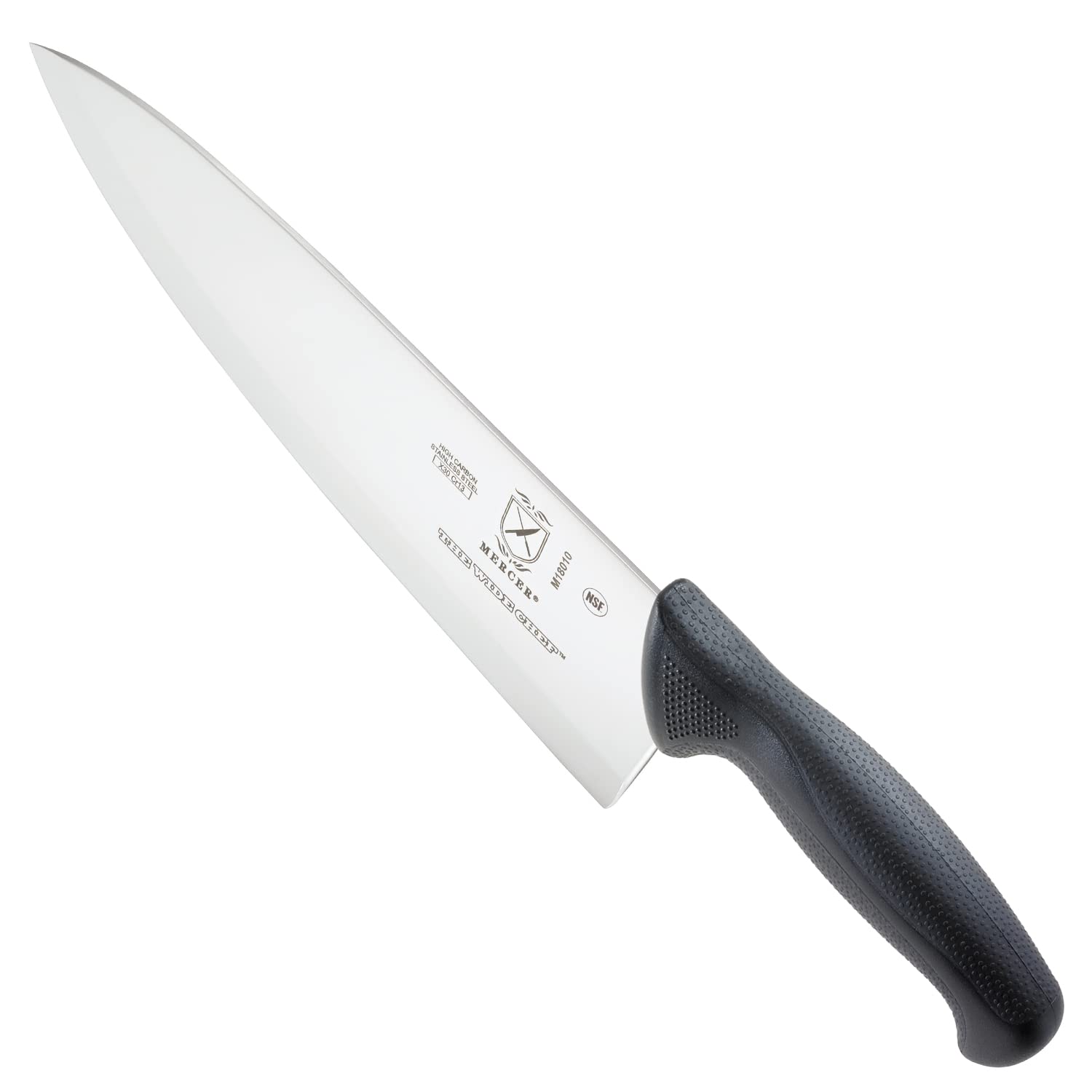 Mercer Culinary M18010 Millennia Black Handle, 10-Inch Wide Hollow Ground, Chef's Knife — Amazon image 3