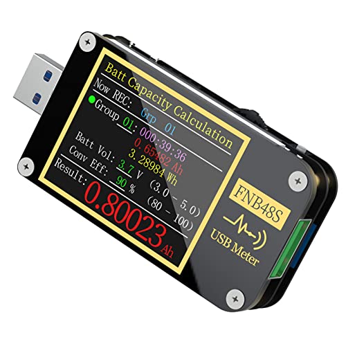 Testeur de courant de tension avec écran rotatif et voltmètre USB LCD FNB48