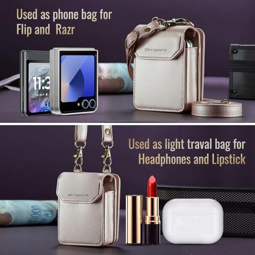 Strapurs SAMSUNG GALAXY Z FLIP 6 WALLET CASE Fit For Galaxy Z Flip 6 5 4 3 Case Wallet Crossbody thumb #5