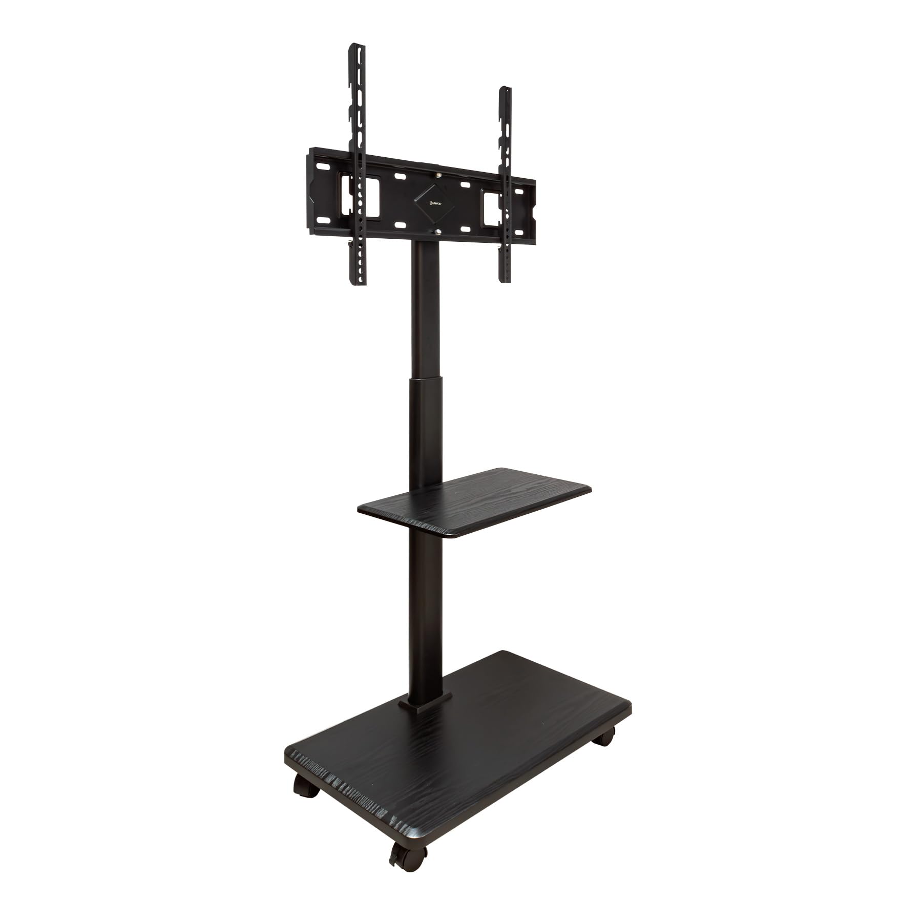 UNYKAch Supporto TV mobile con ripiano e altezza regolabile per schermi piatti e curve da 32-75 pollici (fino a 40 kg), VESA max 600 x 400 mm
