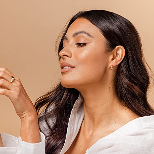 Image of PAVOI 14K Gold Plated Chunky Huggies Earrings for Women - 925 Sterling Silver Posts Small Gold Huggie Hoop Earrings - Ultra Thick Hoops Trendy Jewelry