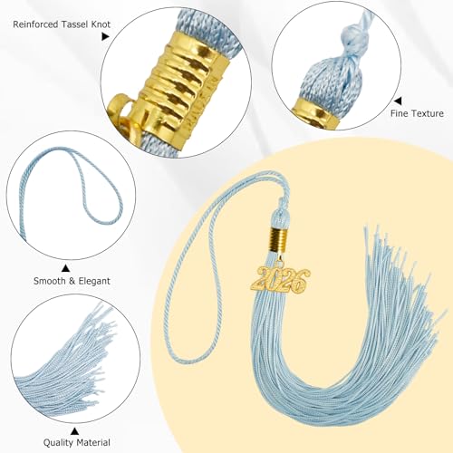 Image of GraduationMall Single&Multiple Color Graduation Tassel with 2026 Year Charm 9 inch