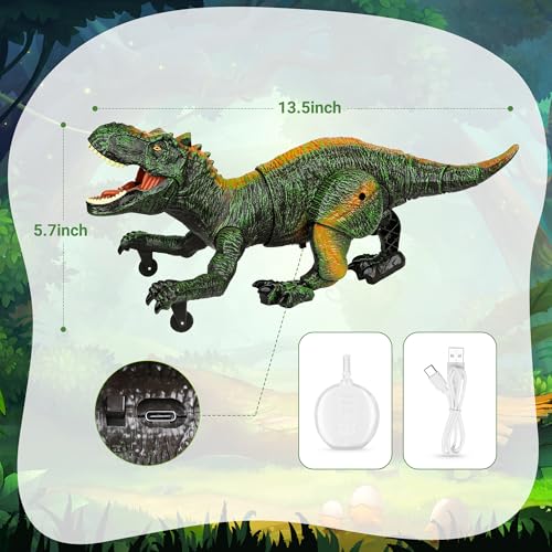 Flybakiz RS063-1 Remote Control Robot Dinosaur Toys For Kids 5-7,2.4G Electronic Rc Walking Dinosaur Pet thumb #6