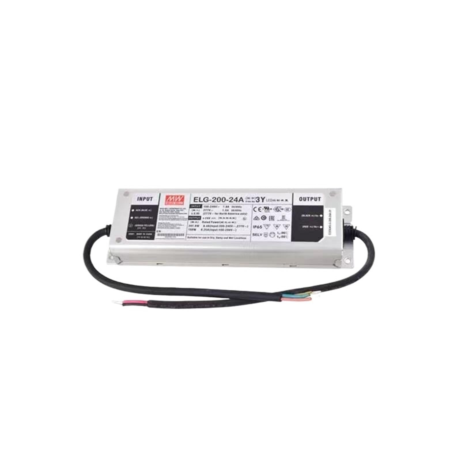 Fcarumiqp Elg-200-24A-3Y 24V 8.4A Constant Voltage Ip65 Waterproof Led Driver Lighting Switching Power Supply