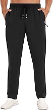 Tracksuit Bottoms Men, Cosy Breathable Men's Joggers with Zip Pocket and Elasticated Waist, Cotton Trousers for Men for Daily Wear and Gym Running