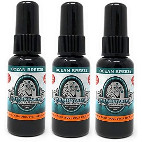 BluntPower 1 Ounce Bottle Oil Based Concentrated Air Freshener and Oil for Burner, Ocean Breeze (Pack of 3) Cover