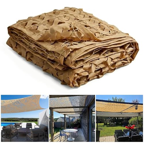 Filet de camouflage sable 210D épaissi pour tonnelle et jardin terrasse