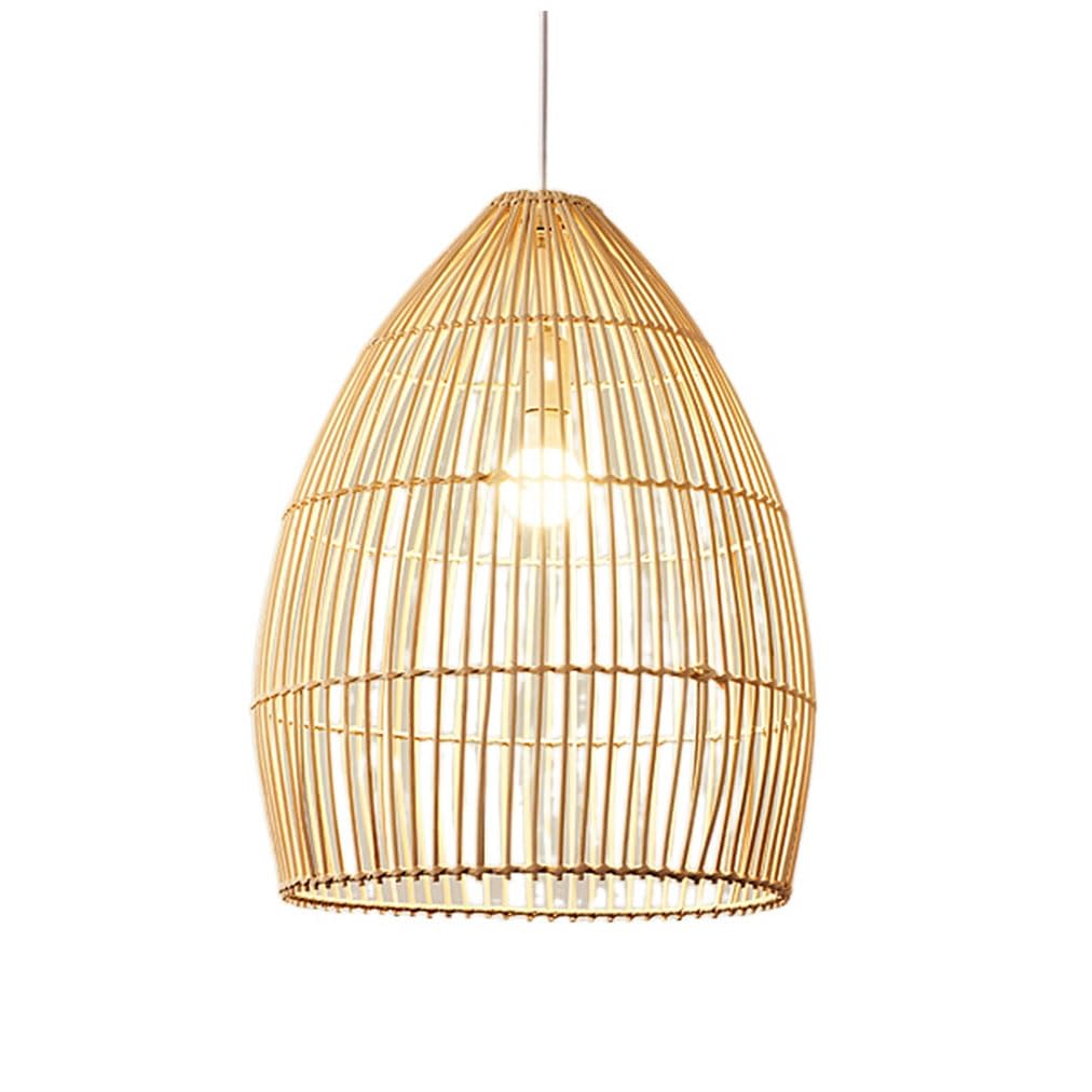 LYMSXAZOU Rattan Pendant Light 11.8" Coastal Lighting Fixture, Southeast Asian Style Restaurant Tearoom Chandelier Lamp Shades Decorations for Living Room Bedroom Bulb Not Included Hardwire