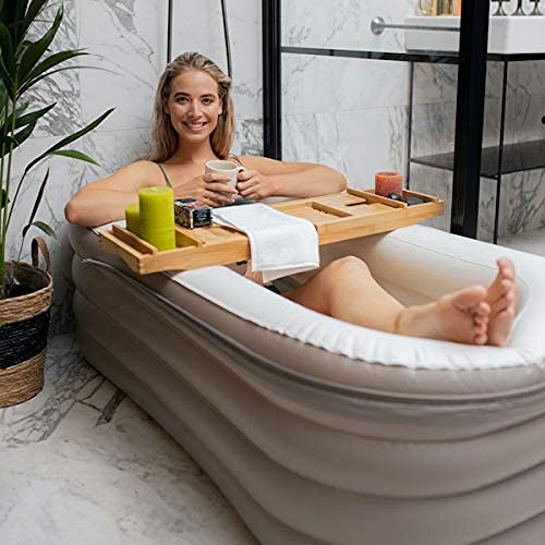 Miniatura 6 de Tubble Compact Bañera Inflable - Uso Caliente Y Frío - Montaje Rápido En 1 Minuto - Bañera Plegable Para Adultos Hasta 170 Cm - Gris Pardo Ambient - 200l