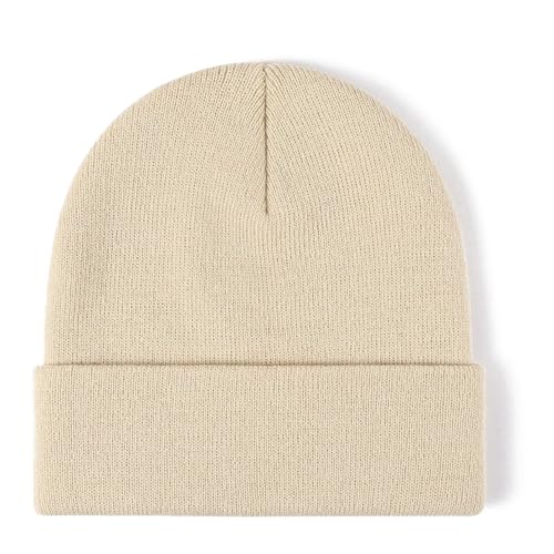 Image of Rosoz Beanie for Men Women Cuffed Knit Hat Winter Beanies Skull Cap Unisex