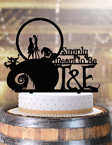 Jack and Sally Wedding Cake Topper Personalized Simply Meant To Be